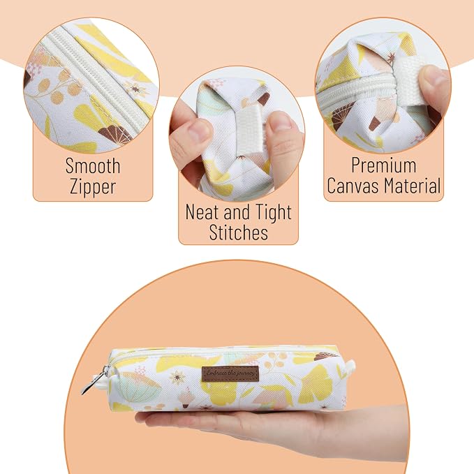 Mr. Pen- Cute Pencil Case Pouch, Multipurpose Canvas Bible Pencil Pouch | Smooth Zipper, Premium Material, Neat Stitches, Ideal for Stationery, Cosmetics, Electronics, School, Office, Travel