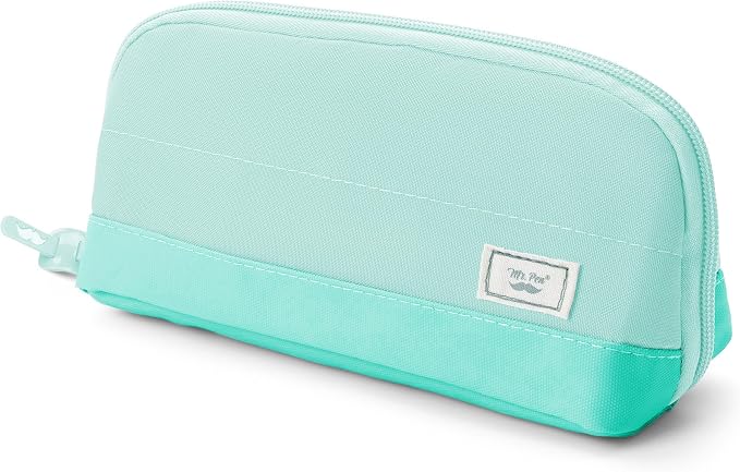 Mr. Pen- Wide-Opening Pencil Case, Triangle Design | Compact & Spacious Pencil Cases with 5 Mesh Pockets, Bag Pouch, Box Organizer for Students, School Supplies, Aesthetic Supply
