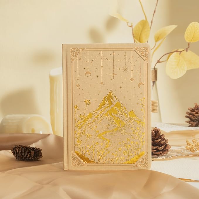 MGGAO Lined Journal Notebook for Women Men, A5 Aesthetic Notebook | 316 Numbered Pages, Golden Edges, Faux Leather, College Ruled, Hardcover, for Writing, Note Taking, School & Office