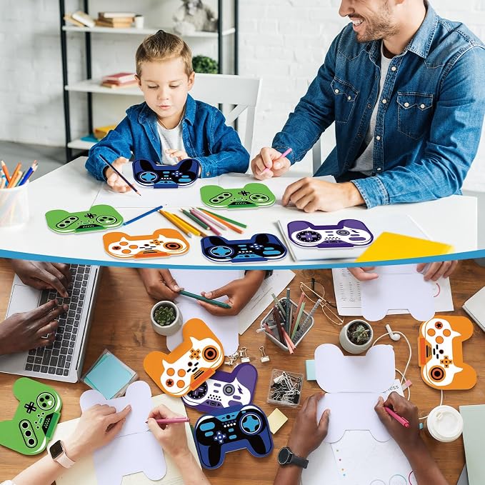 Maitys 24 Pcs Game Controller Shaped Notepads Bulk Mini Pocket Gaming Notebook Novelty Memo Pads for Journaling Office Supplies Party Favors