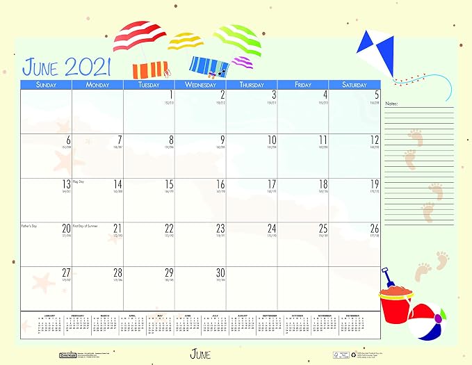 House of Doolittle 2021 Monthly Seasonal Desk Pad Calendar, 18.5 x 13 Inches, January - December (HOD1396-21)