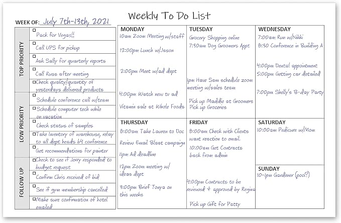 Life Charge Weekly TO DO List Notepads (2 Pack, 50 Pages Each) Task Pad Planner w/Daily Checklist, Priority ToDo & Note Sections. Desk Notebook Pad to Organize Office. 8.5 X 5.5, A5 Sheets.