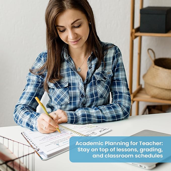 Planner 2026–2027, Weekly & Monthly Academic Organizer for School Year, Jul 2026–Jun 2027, Hardcover Planner with Tabs, Back to School Essential, 6.3" x 8.5", Coastal Van