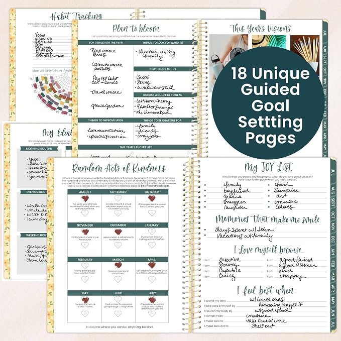bloom daily planners 2026-2027 Planner (8.5” x 11") 13 Month Academic Year Organizer (July 2026 - July 2027) - Weekly & Monthly Agenda Book with Stickers & Tabs - Butter Yellow Daisies