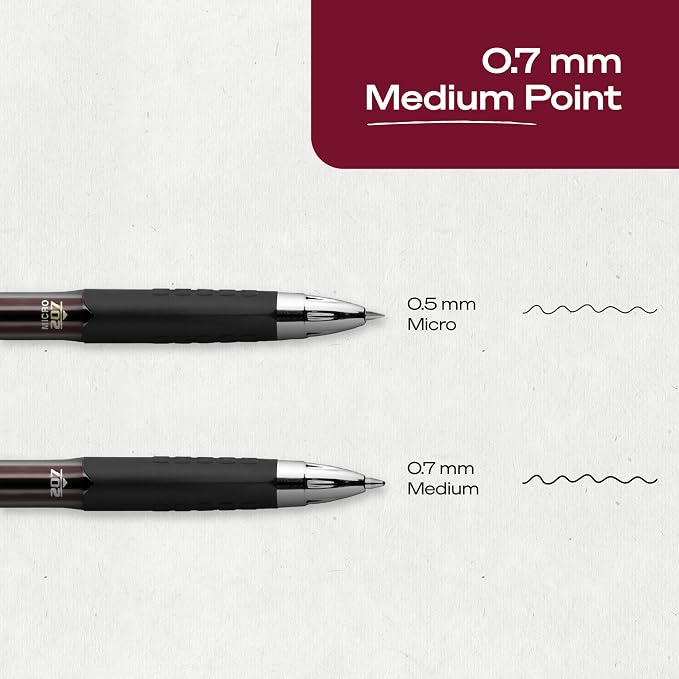 uniball™ 207 Gel Pens, Red Ink, 0.7mm Medium Point, Retractable, 12 Count, Smooth Writing, Fraud-Resistant, uni Super Ink™