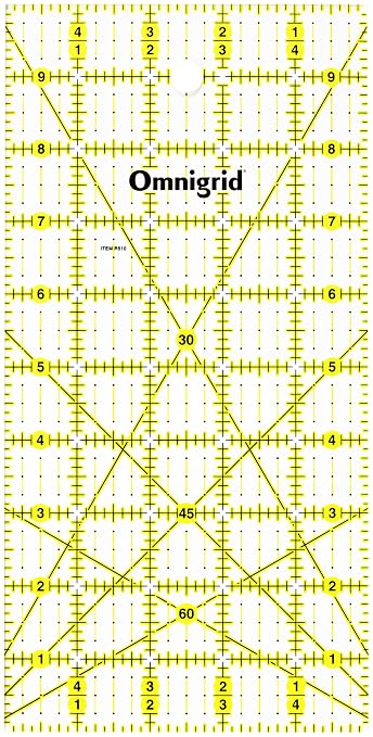 Omnigrid 5" x 10" Rectangle Quilting and Sewing Ruler
