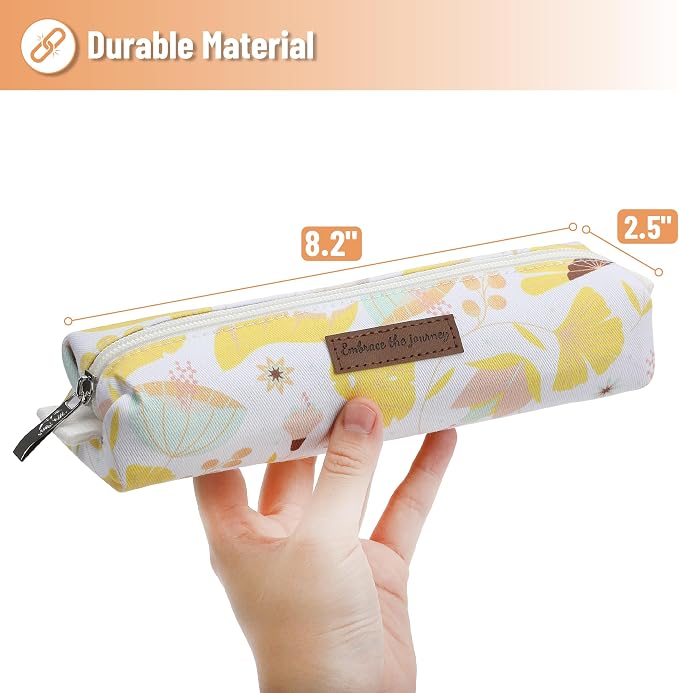 Mr. Pen- Cute Pencil Case Pouch, Multipurpose Canvas Bible Pencil Pouch | Smooth Zipper, Premium Material, Neat Stitches, Ideal for Stationery, Cosmetics, Electronics, School, Office, Travel