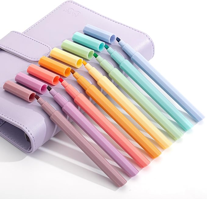 Mr. Pen- Aesthetic Highlighters No Bleed, 8 Pack, Chisel Tip | Cute Bible Highlighters Assorted Colors for Journaling, Highlighting, Underlining, Fast Dry, Back to School Supplies