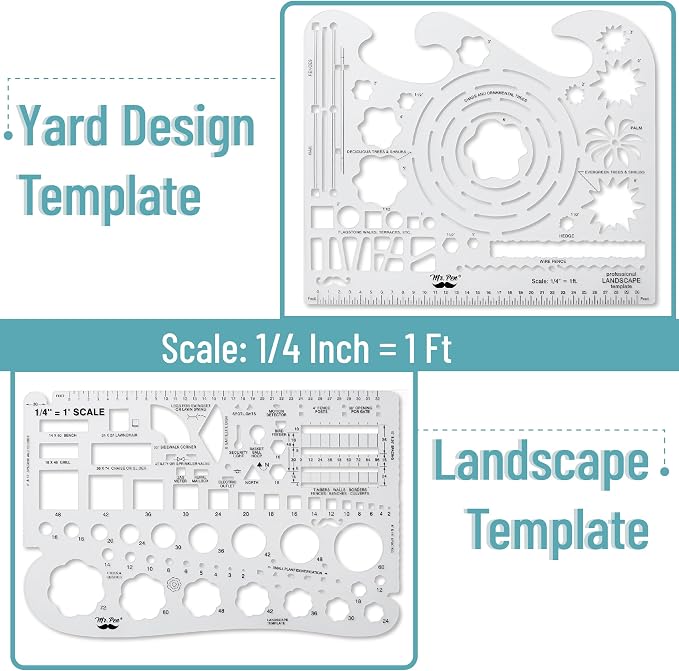 Mr. Pen- Landscape Templates, Architectural Templates, Drafting Tools | Landscaping Tools, Landscape Design Template, Drafting Ruler Shapes, Drawing Stencils