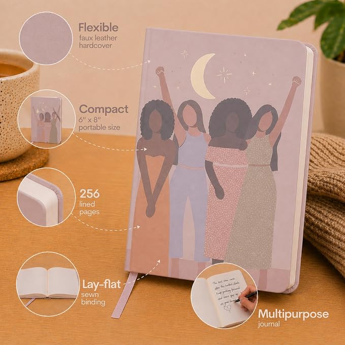 WORLD TRAVELER Eccolo A5 Hardbound Journal Notebook 256 Ivory Lined Pages | Sturdy Flexible Hardcover, 80GSM Acid-Free Ivory Pages, Smyth-Sewn Lay-Flat Binding, Ribbon Bookmark