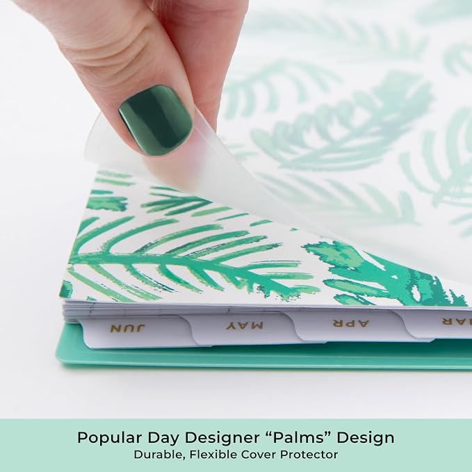 Blue Sky 2026-2027 Weekly & Monthly Academic Planner, 8.5"x11", Palms | July 2026 - June 2027, Flexible Cover, Laminated Tabs, Storage Pocket, Stickers, Academic Year, Day Designer