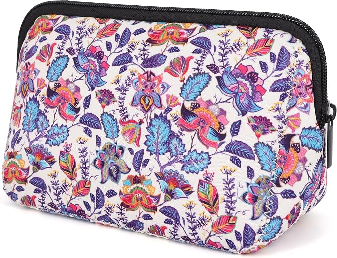 Cosmetic Bag Waterproof Neoprene Zipper Pouch Travel Portable Toiletry Makeup Bags Organizer Case for Women and Girls