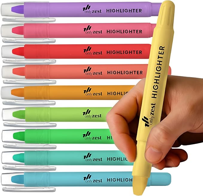 10 Pack Bible Safe Highlighters - Sorbet Color, Wax Highlighters | No Bleed, Scripture Markers for Journaling, Study Accessories and School Supplies
