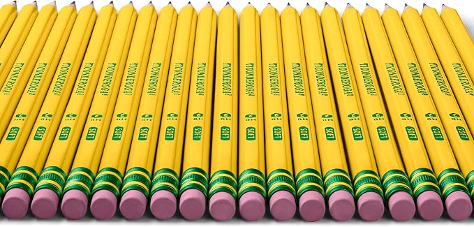 Ticonderoga Wood-Cased Pencils, Pre-Sharpened, 1000/Box, 1 Box | 2 HB Soft, Yellow, X13100
