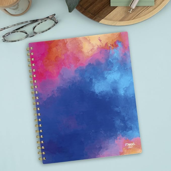 Mead Cambridge 2027 Planner, Weekly & Monthly, 15-Month Oct-Dec, 8.5" x 11", Neochrome (1805-905-27)