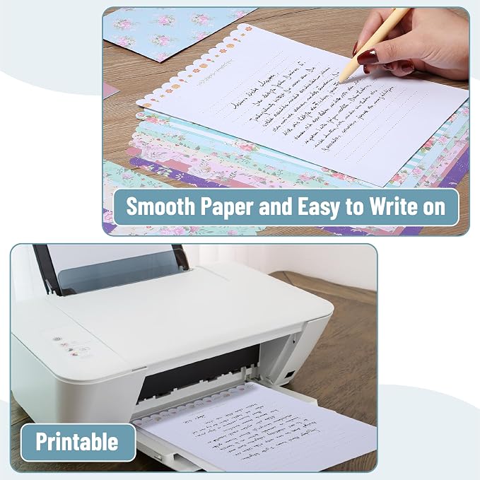 Mr. Pen- Stationery Writing Paper Set with Envelopes, 7.5" x 10.2" | 32 Letter Sheets & 16 Envelopes, Smooth Printable Letter Paper for Handwritten Notes, Personal Letters, Invitations