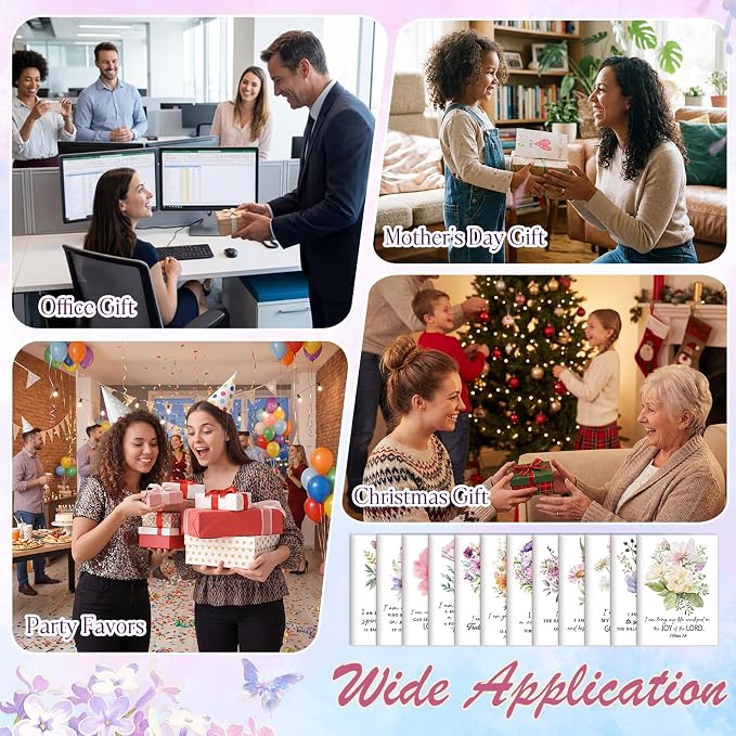 Tatuo 24 Pcs Watercolor Floral Christian Mini Notebook for Women Scripture Bible Verse Inspirational Notepads Pocket Prayer Journal for Church Gifts VBS Volunteer Appreciation Gifts 2026, 3.3 x 4.7 In