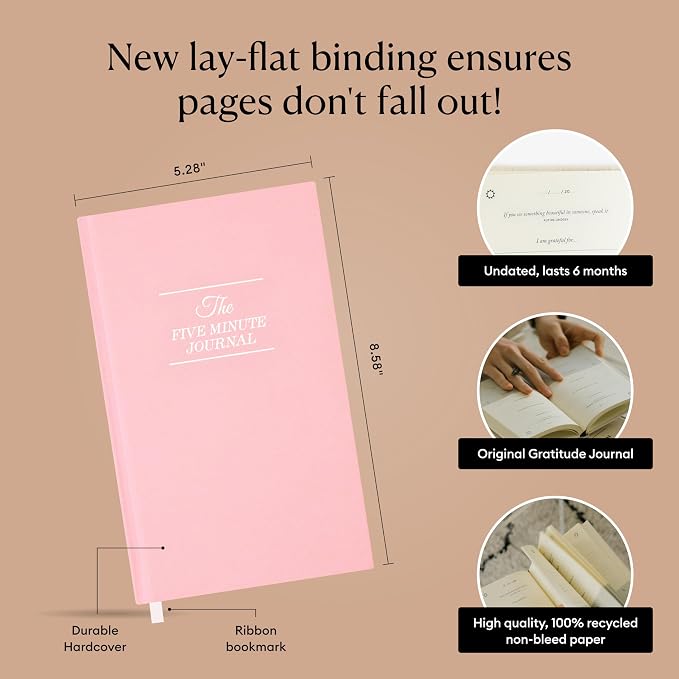 Intelligent Change: The Five Minute Journal - Daily Gratitude Journal for Happiness, Mindfulness, and Reflection - Undated Life Planner