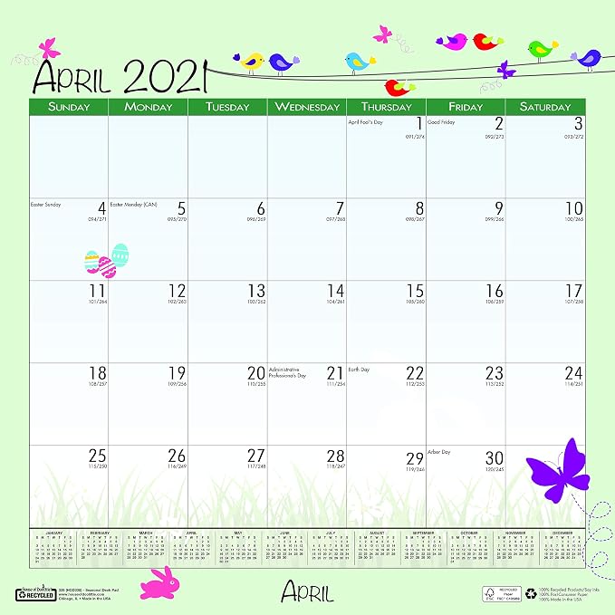 House of Doolittle 2021 Monthly Wall Calendar, Seasonal, 12 x 12 Inches, January - December (HOD338-21)