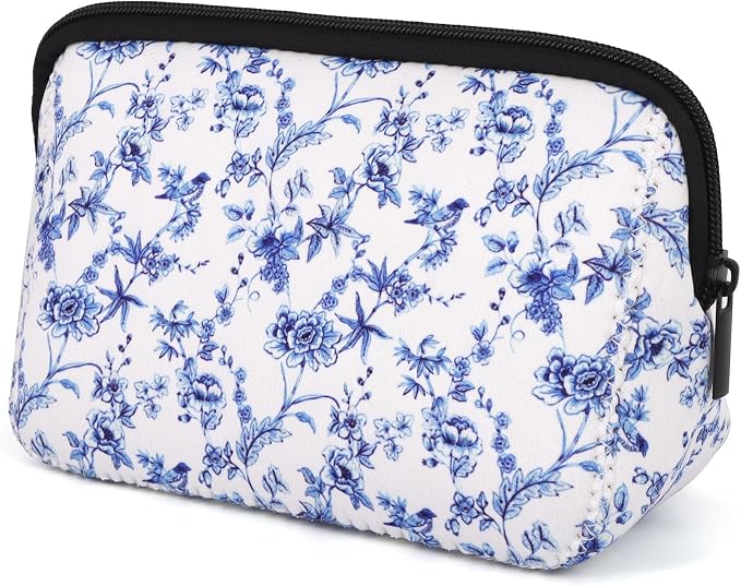 Cosmetic Bag Waterproof Neoprene Zipper Pouch Travel Portable Toiletry Makeup Bags Organizer Case for Women and Girls