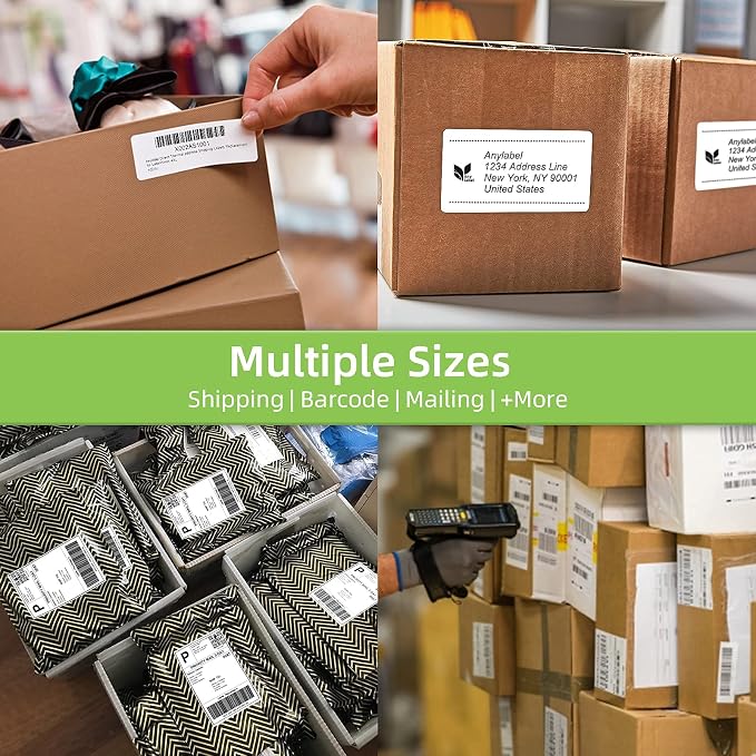 4"x 6" Multipurpose Direct Thermal Labels 3" Core Compatible for Zebra Industrial Printers Adhesive & Perforated (2 Rolls, 1000 Labels/Roll)