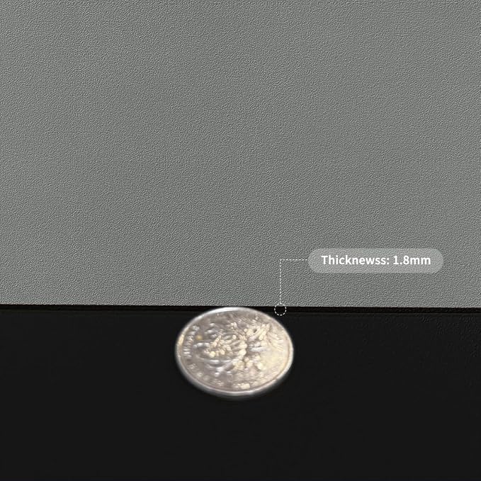 Faux Leather Table Cover,1.8mm Thick,36x48 Inch Table Protector,Table Protector for Dining Room Table,Table Pads for Dining Room Table.(Black+Gray,36x48)