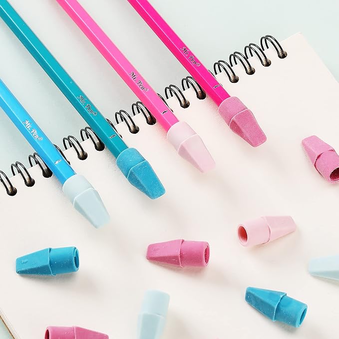Mr. Pen- Pencil Erasers Toppers, 120 Pack, Muted Pastel Colors | Erasers for Pencil, Pencil Top Erasers