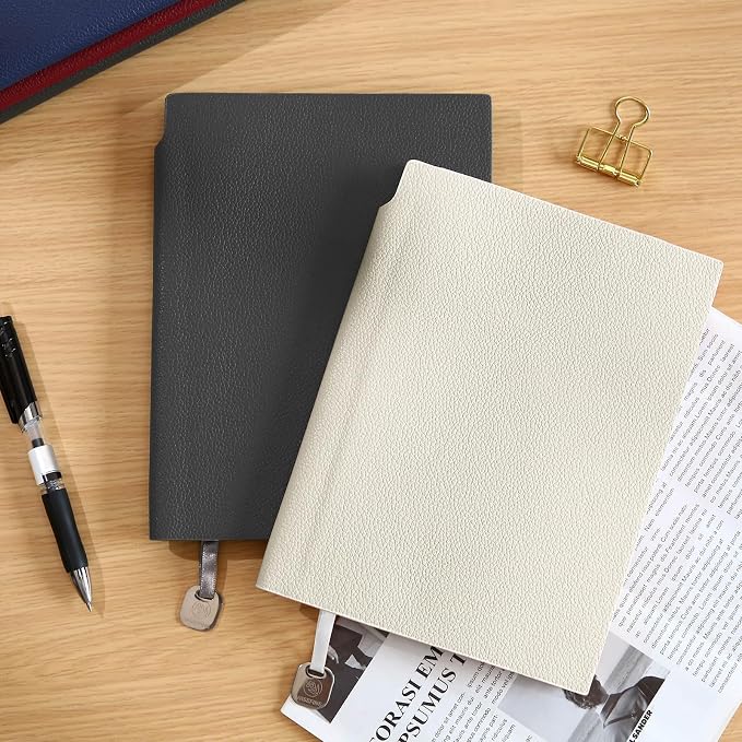 Lined Journal Notebook for Women A5 Softcover PU Leather Journals for Writing 160 Pages Daily Journaling College Ruled Notebooks for Work School Note Taking 6.38'' X 8.28''