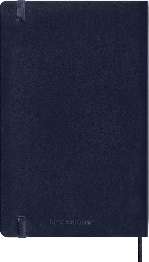 Moleskine 2026-27 18-Month Weekly Planner, Large, Sapphire Blue, Softcover | July 2026-December 2027 Large 208-page weekly planner with weekly spreads, ruled notes pages, stickers, and pocket.