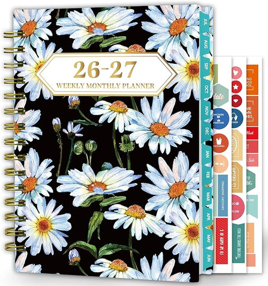 Planner 2026-2027 Weekly and Monthly Calendar Planner Jul 2026-Jun 2027 | Academic Planner with Stickers,Tabs and Pocket,Teacher Student Planning book Ideal for Office School Supplies,6.3" x 8.5"
