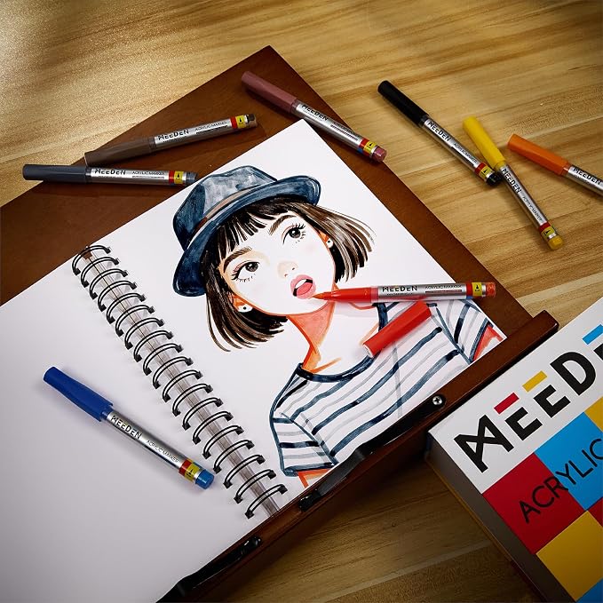 MEEDEN Mixed Media Paper Pad: 8" x 10" 112lb/165gsm Spiral Bound Mixed Media Sketchbook with DIY Cover - 60 Sheets Art Drawing Paper Sketch Pad for Artist Adults Painting Writing Sketching
