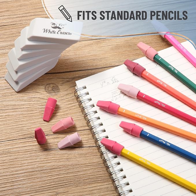 Mr. Pen- School Eraser Combination Set, 66 Pack, Pink Shades | Latex Free Erasers for School, Office, Art Sketching, Homework, Exams, Clean Smudge-Free Correction