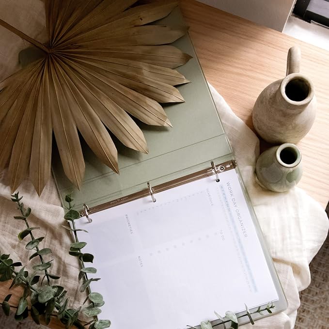 Samsill Plant-Based 1 Inch Durable D-Ring, View Binder, Eco-Friendly, USDA Certified Biobased, Single, Sage Green