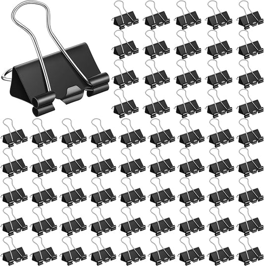 Jetec 100 Pcs Extra Large Binder Clips Bulk 2 Inch Metal Jumbo Binder Clips Office Supplies Black Paper Clamps for Teachers Students Office Business Supplies
