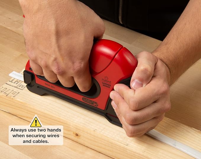 Gardner Bender MSG-501 Heavy-Duty Cable Boss Staple Gun, Professional Grade, Secures (NM) Coax, & Low-Volt Cable, Red