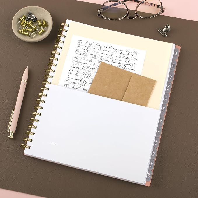 Mead Planner 2026-2027 Weekly & Monthly Academic 15-Month April-June, 8-1/2" x 11", Flower Patch (1804-905A) (Pack of 12)