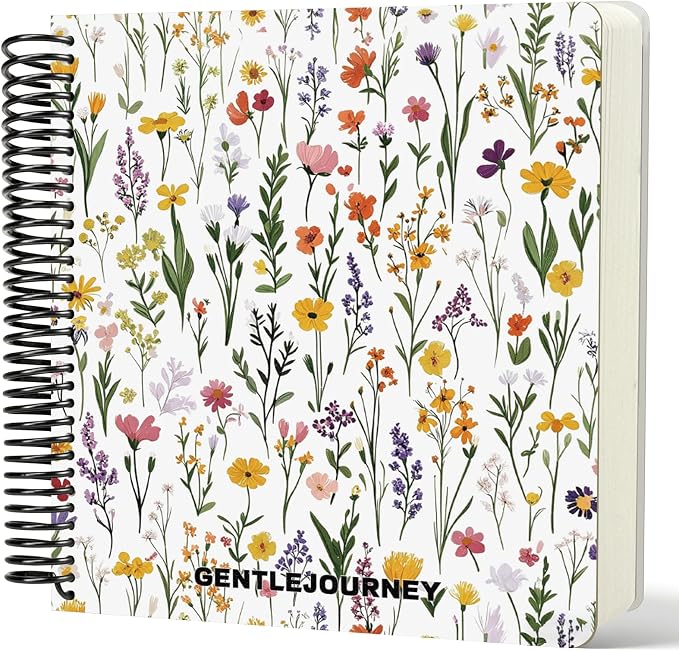 Hardcover Sketchbook,7.2"x8.3"Spiral Bound Drawing Pad,Field Floral | 150gsm(92lb)Acid-Free Thick Paper,Blank Art Journal for Adults,Artists&Beginners,Ideal for Sketching,Doodling and Mixed Media