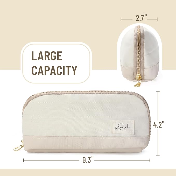 Mr. Pen- Wide-Opening Pencil Case, Triangle Design | Compact & Spacious Pencil Cases with 5 Mesh Pockets, Bag Pouch, Box Organizer for Students, School Supplies, Aesthetic Supply