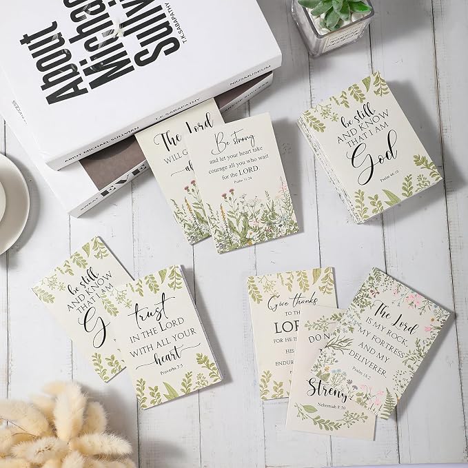 Ctosree 50 Pcs Bible Verse Prayer Journal Notebook for Women Christian Notepads Gifts Mini Inspirational Religious Note Pads for Sunday School Back to School Church Pastors Wife Teacher (Beige)