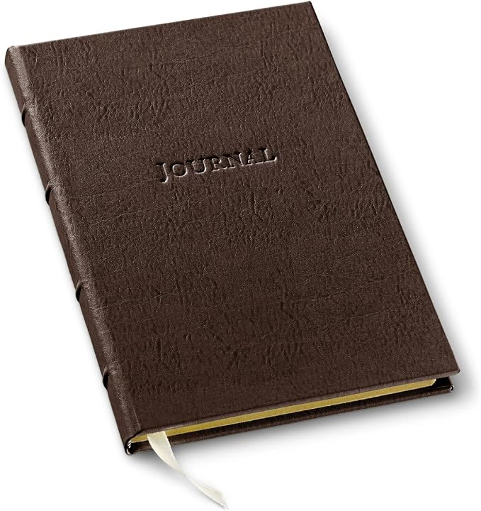 Gallery Leather Journal Notebook - 192 Pages, Hardcover, For Men and Women | For Writing, Work & Travel, Handcrafted - Freeport Mocha - 8 x 5.5, Desk Hardcover
