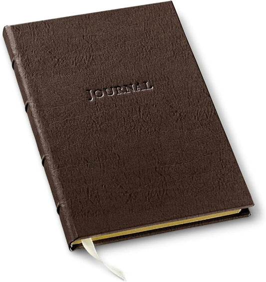 Gallery Leather Journal Notebook - 192 Pages, Hardcover, For Men and Women | For Writing, Work & Travel, Handcrafted - Freeport Mocha - 8 x 5.5, Desk Hardcover