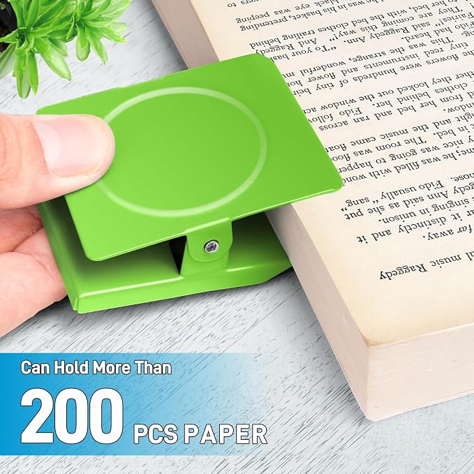 FINDMAG 4 Pack Magnet Clips, Green Magnetic Clips for Whiteboard Notes | Refrigerator Magnet Clips, 2.2 Inch Design, Photo Frames, Cruise, Home, Office, Organization Kitchen Accessories