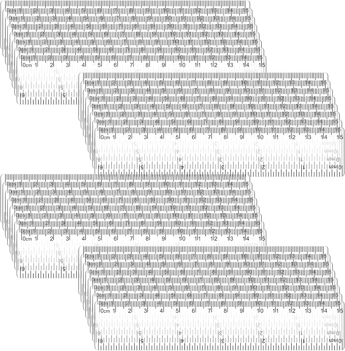 32 Pack 6 Inch Mini Rulers Bulk Plastic Small Rulers with Inches and Centimeters, Drafting Measuring Tool Set for Classroom Kids Student School Office Supplies(6 Inch,Clear)