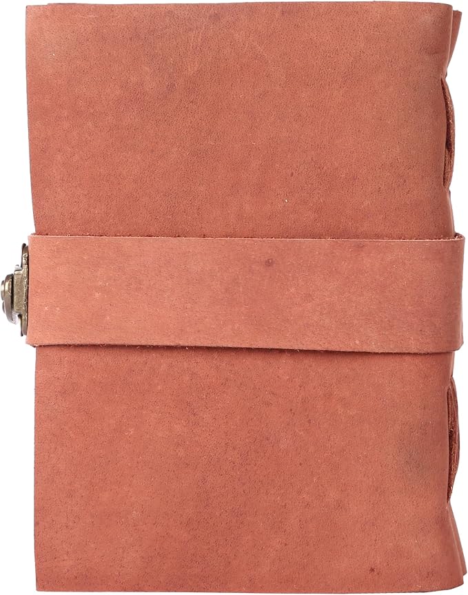 Vintage Leather Journal Handmade Buffalo Deckle Edge Paper – Leather Bound Journal for Women Men Vintage C-Lock Closure Ideal for Writing & Travel for Artists