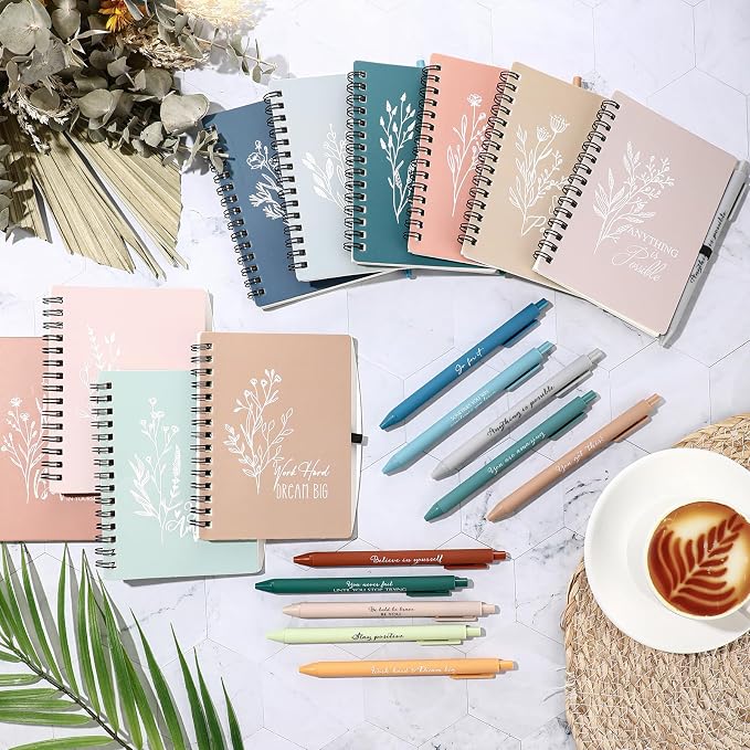 Resurhang 40 Pcs 20 Sets Employee Appreciation Gifts Bulk Inspirational Notebooks with Pens Small Notepads for Coworkers Staff Team Nurses Volunteers Students Teacher School Office Supplies | Back to School Gifts for Teacher Students, Employee Apprecia...