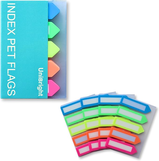 500 pcs Sticky Tabs for Books & Notebooks, Transparent Writable Page Markers, with Carry-On Dispenser, Repositionable Strong Adhesive Page Tabs for Bible and Office School Home Use