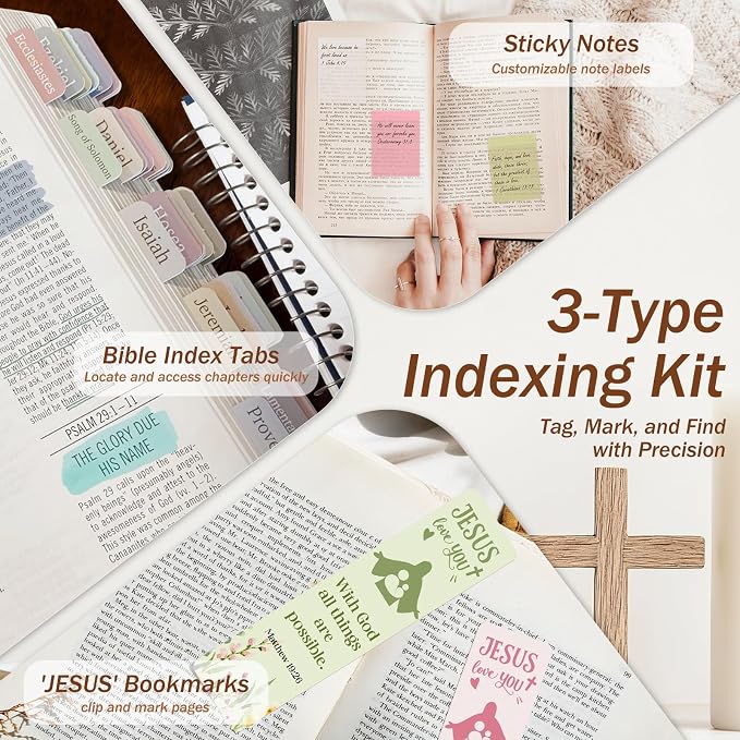 XKDOUS Bible Study Supplies Journaling Kit, Morandi Colored Bible Study Kit Journaling Supplies with 12 Pastel Highlighter and 90 Index Tabs Set, 5 Smooth Pens and More, Christian Gifts for Women