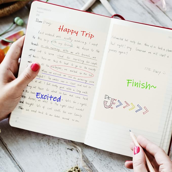 Mr. Pen- Transparent Sticky Notes, 5" x 7", 10 Pads, 500 Sheets | Large Clear Sticky Notes, Waterproof Self-Adhesive Clear Note Pads for Bible Journaling and Studying, Easy to Peel