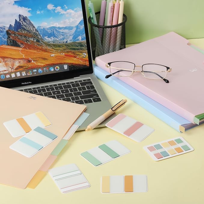 Mr. Pen- Sticky Index Tabs, 500 Pcs, 21 Sets, Boho | Writable Colored Pages Markers Labels for Reading Notes, Books, Binders, Notebook, Folders and Classify Files