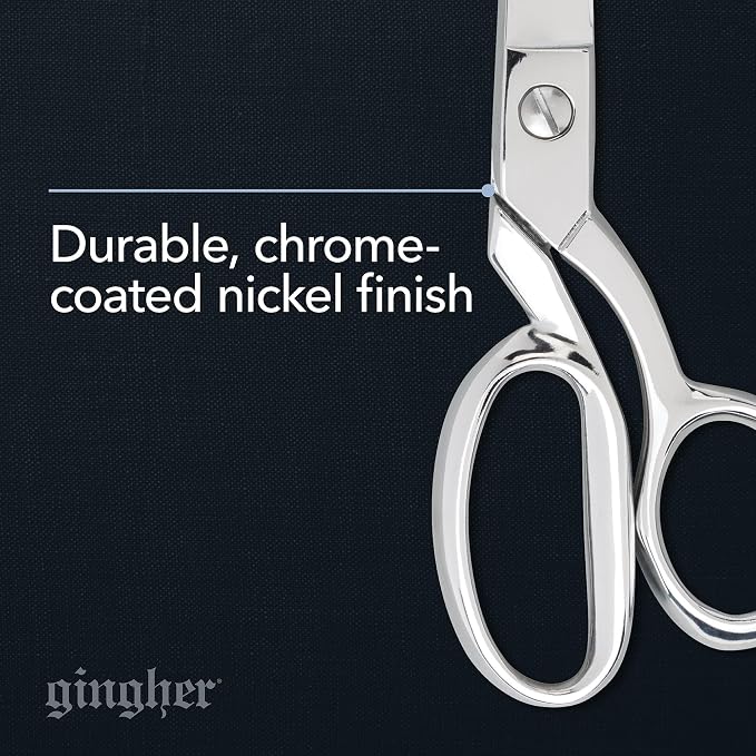 Gingher 7" Professional Dressmaker Scissors for Fabric Cutting & Sewing